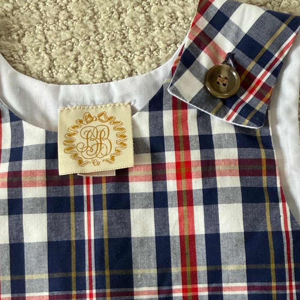The Beaufort Bonnet Company Navy and Red Plaid Dress - Picture 3 of 6